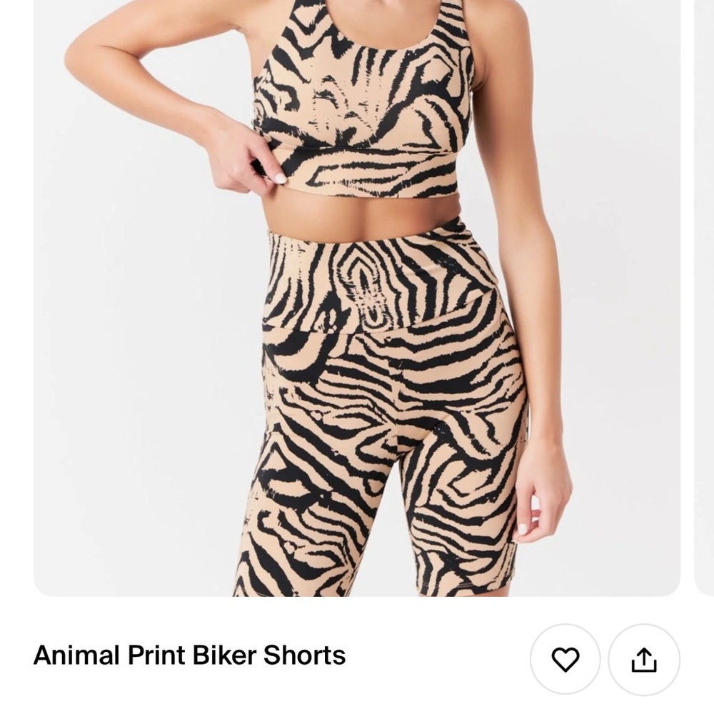 Animal Print Biker Shorts NWT